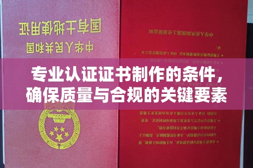 衡水专业认证证书制作的条件，确保质量与合规的关键要素